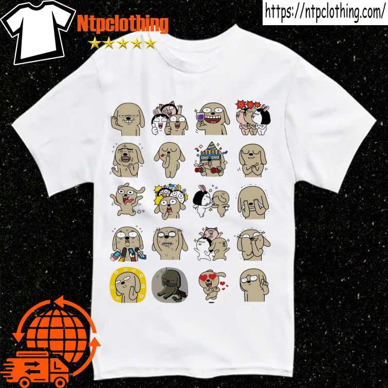 Brown Dog And Friends Sticker Funny Shirt