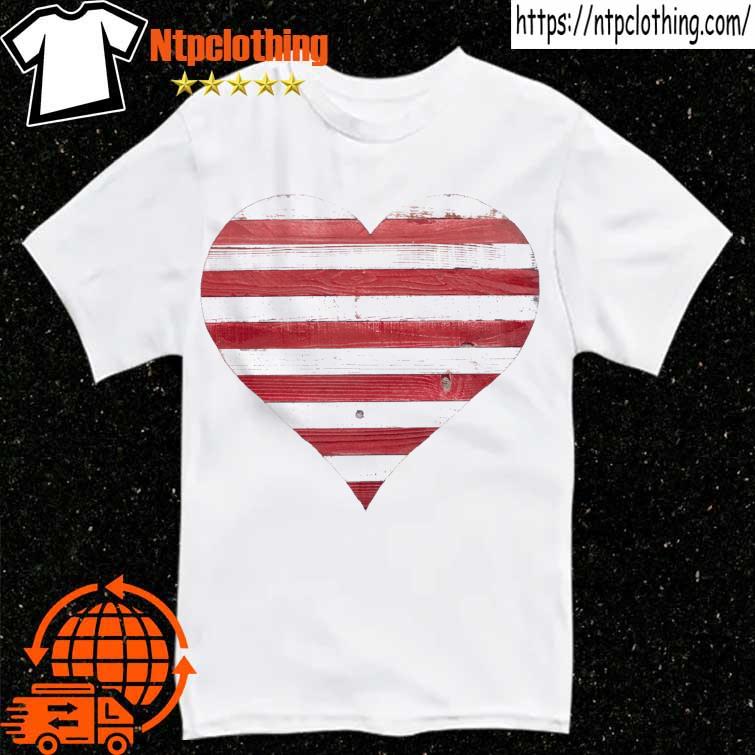 Heart Stripped Valentine Day Shirt