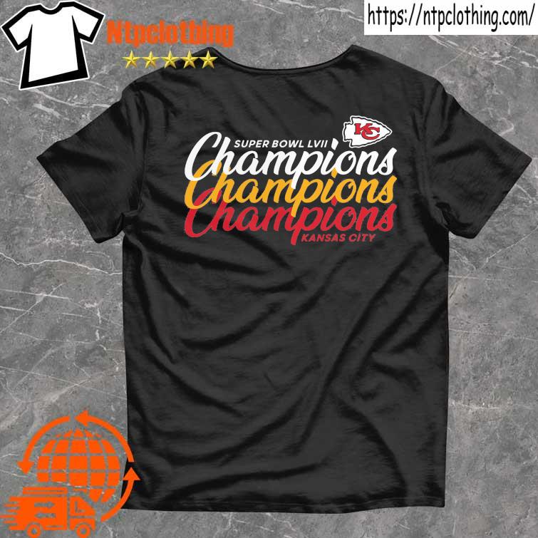 Fanatics Kansas City Chiefs Super Bowl LVII Champions Made Cut T-Shirt, Large, Grey