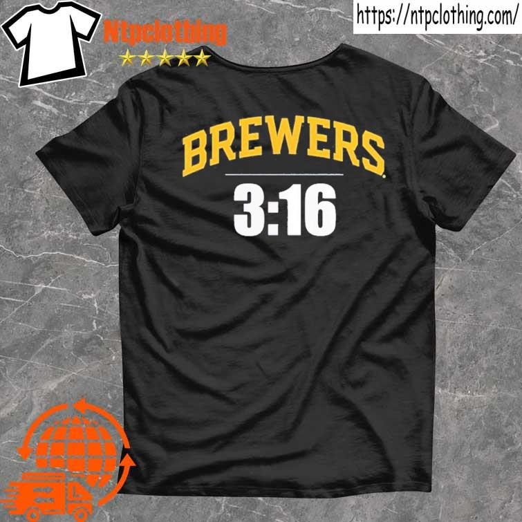 Men's Fanatics Branded Stone Cold Steve Austin Navy Milwaukee Brewers  3:16 T-Shirt