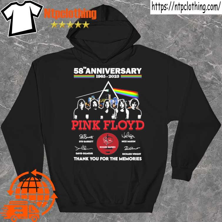 Official Pink Floyd 59th Anniversary 1965-2023 thank You for the memories signatures hoddie