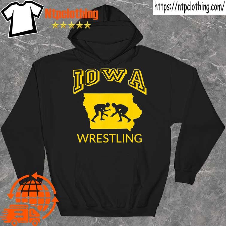 Silhouette Iowa Wrestling Team Wrestler The Hawkeye State Shirt hoddie