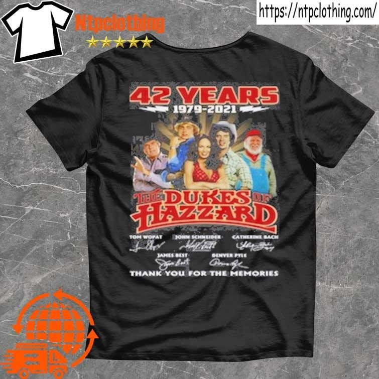 Official 42 years 1979 2021 the dukes hazzard thank you for the memories shirt