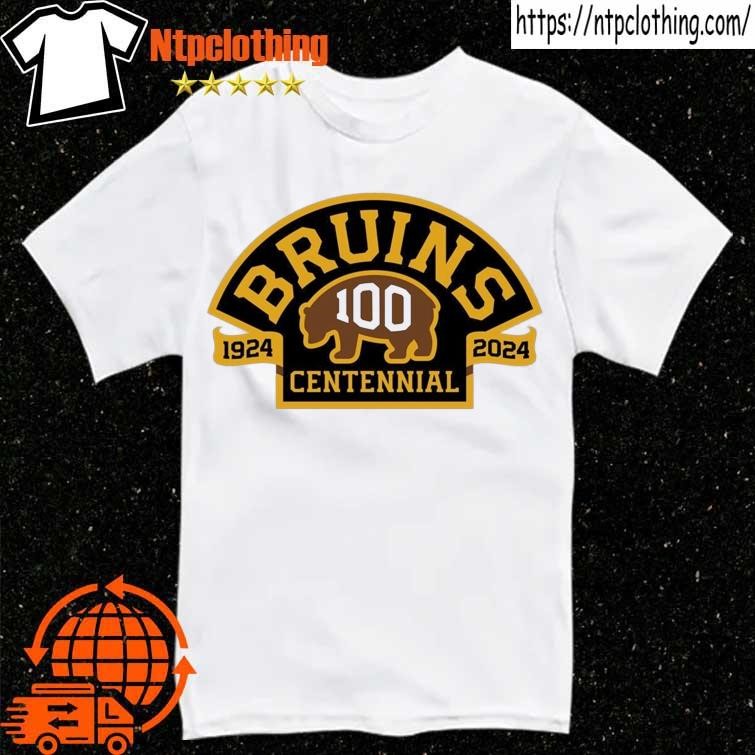 Official Boston Bruins Logo Team 100th Season Hockey 2024 Shirt