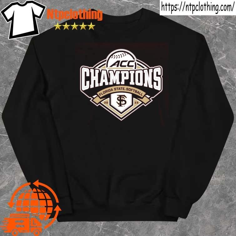 Official Florida state seminoles blue 84 2023 ncaa acc softball conference tournament champions locker room tee shirt sweater.jpg