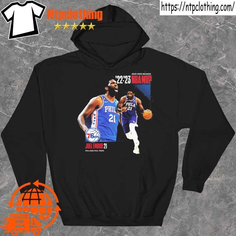 Official Joel Embiid Philadelphia 76ers 2023 NBA MVP Award Time Out T Shirt hoddie.jpg