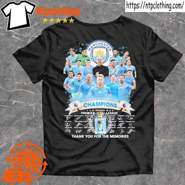 Official Manchester City Champions 2022-23 signatures Shirt