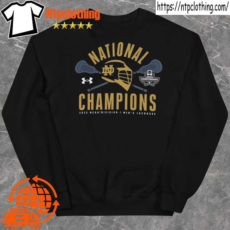 Official Notre Dame Fighting Irish Under Armour 2023 NCAA Men's Lacrosse National Champions Team-Issued shirt sweater.jpg