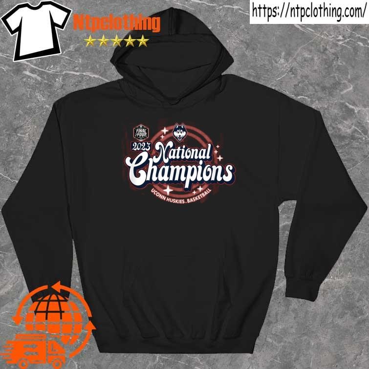 Official logo Connecticut huskies national championship 2023 basketball scripted shirt hoddie.jpg