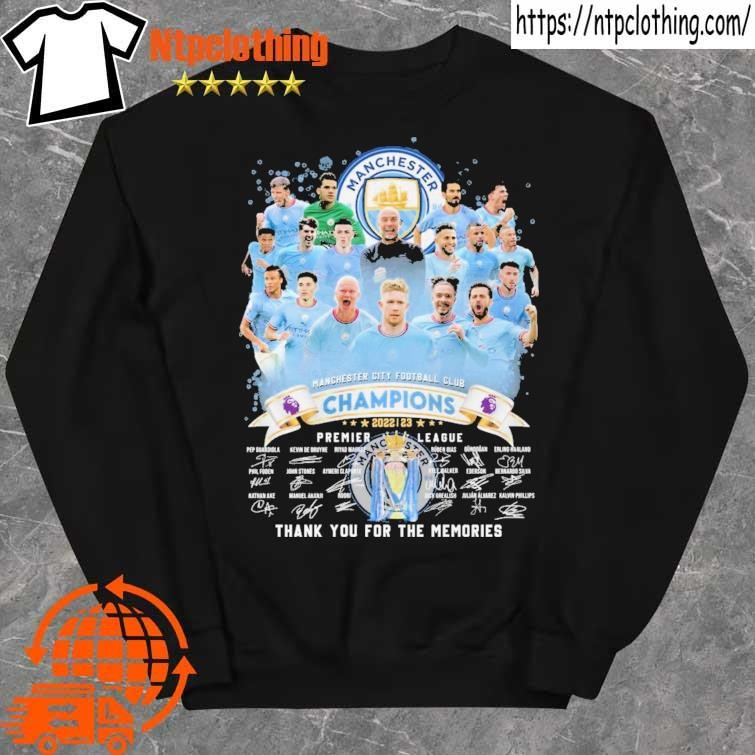 Official manchester City Football Club Champions 2022-23 Premier League signatures shirt sweater.jpg