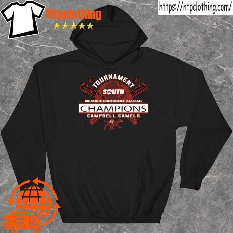 Official orange campbell fighting camels 2023 big south baseball conference tournament champions shirt hoddie.jpg