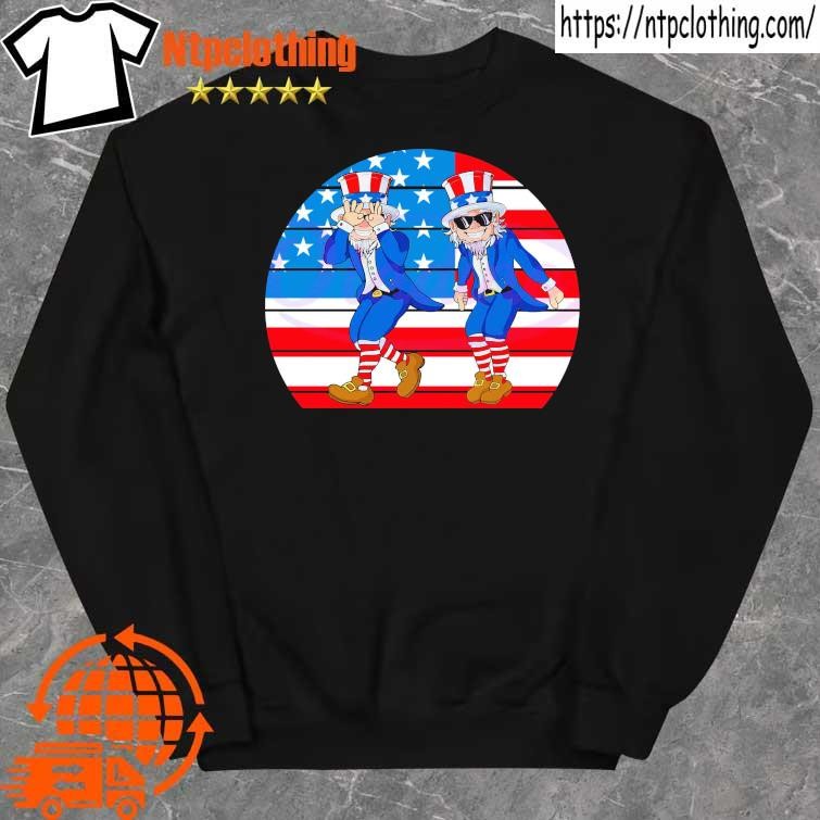 Official retro Uncle Sam Griddy Dance Funny 4th Of July Shirt sweater.jpg