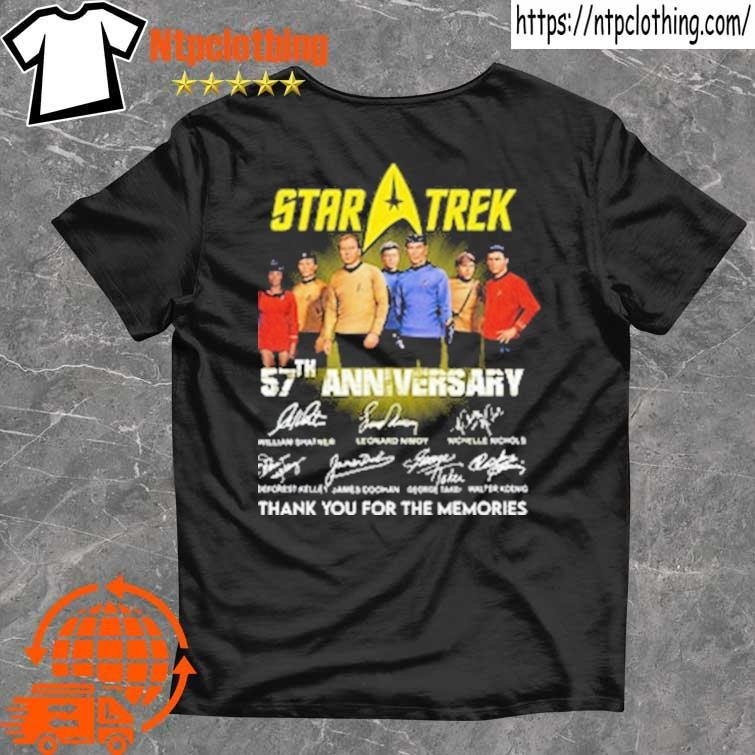 Official signature and star trek 57th anniversary thank you for the memories shirt
