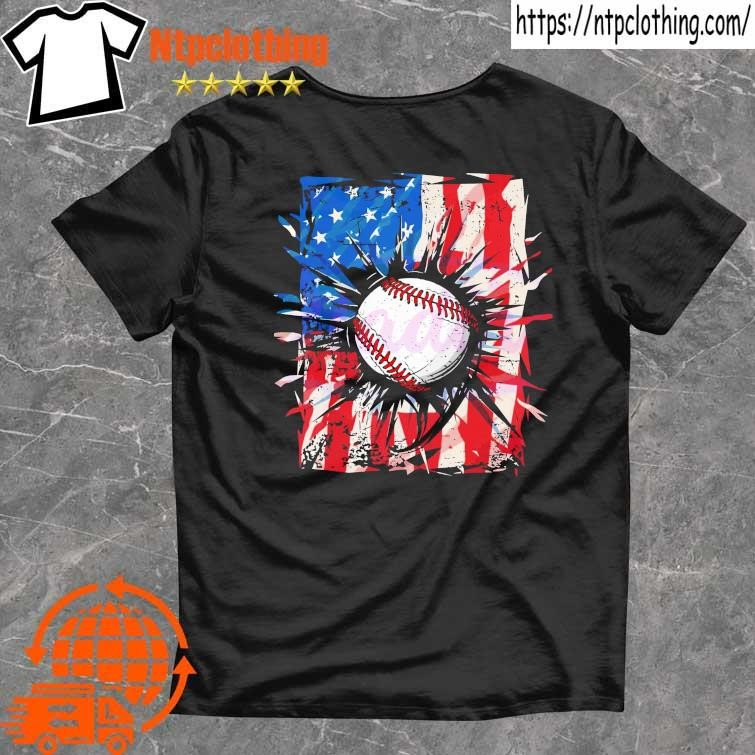 Original 4th Of July USA Flag Baseball Lover Shirt