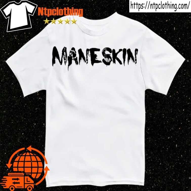 Official Black Text Maneskin Shirt