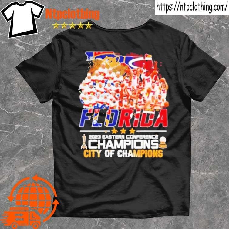 Official Flodira Panthers Miami Heat 2023 Eastern Conference Champions Shirt