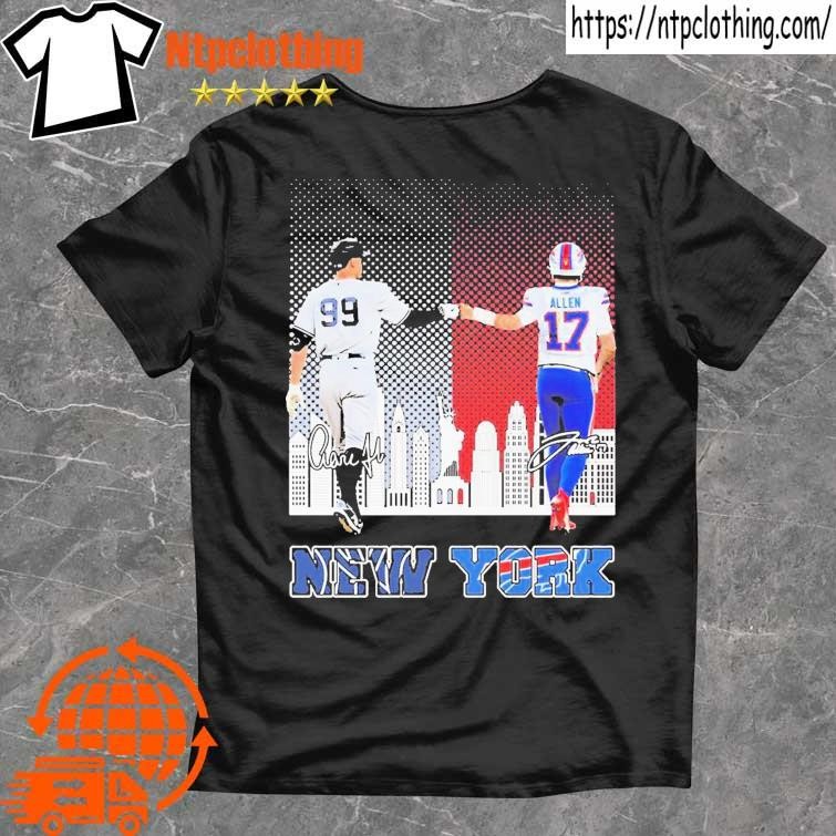 Aaron Judge and Josh Allen New York City signatures shirt, hoodie