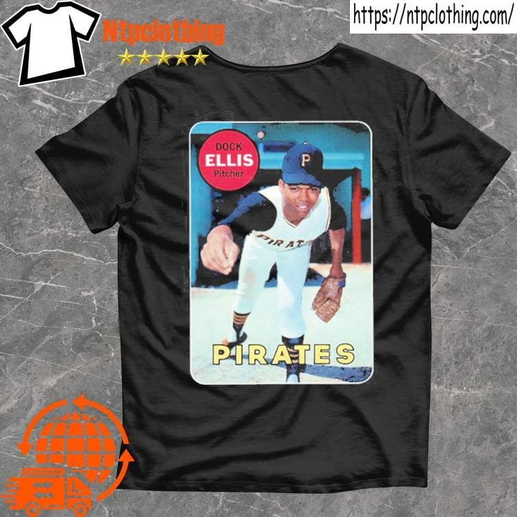 Official 1969 Topps Rookie Dock Ellis Pirates shirt