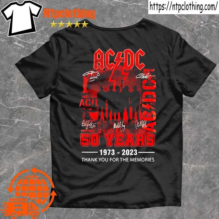 Official aCDC Band 50TH Anniversary 1973 -2023 thank you for the memories signature shirt