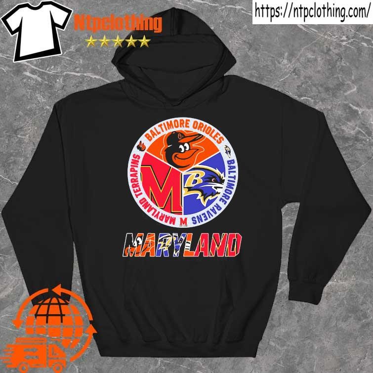Official baltimore Ravens Baltimore Orioles and Maryland Terrapins Maryland shirt hoddie.jpg