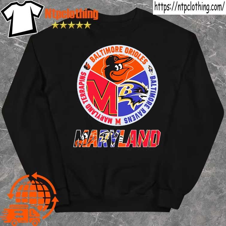 Official baltimore Ravens Baltimore Orioles and Maryland Terrapins Maryland shirt sweater.jpg