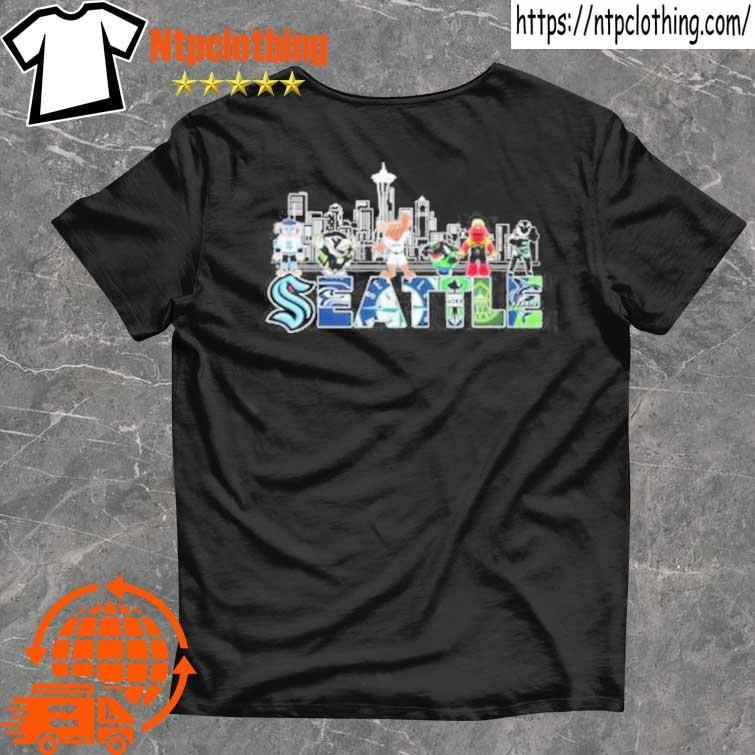 Official city And Logo Seattle Skyline Sports Teams Mascots shirt