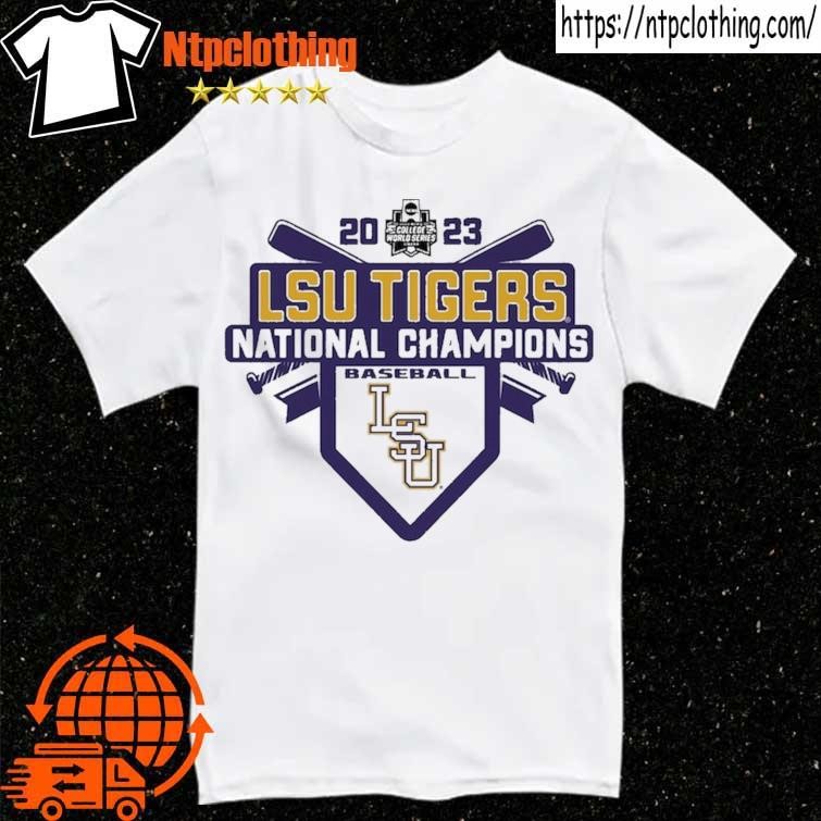 Lsu Tigers 2023 Ncaa Men's Baseball College World Series Champions Schedule  T-shirt