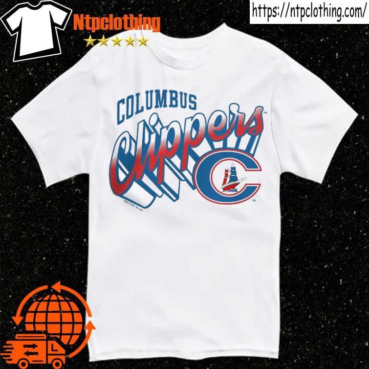 Milb X Columbus Clippers Where I'm From Ash Retro 3 D Logo Tee Shirt