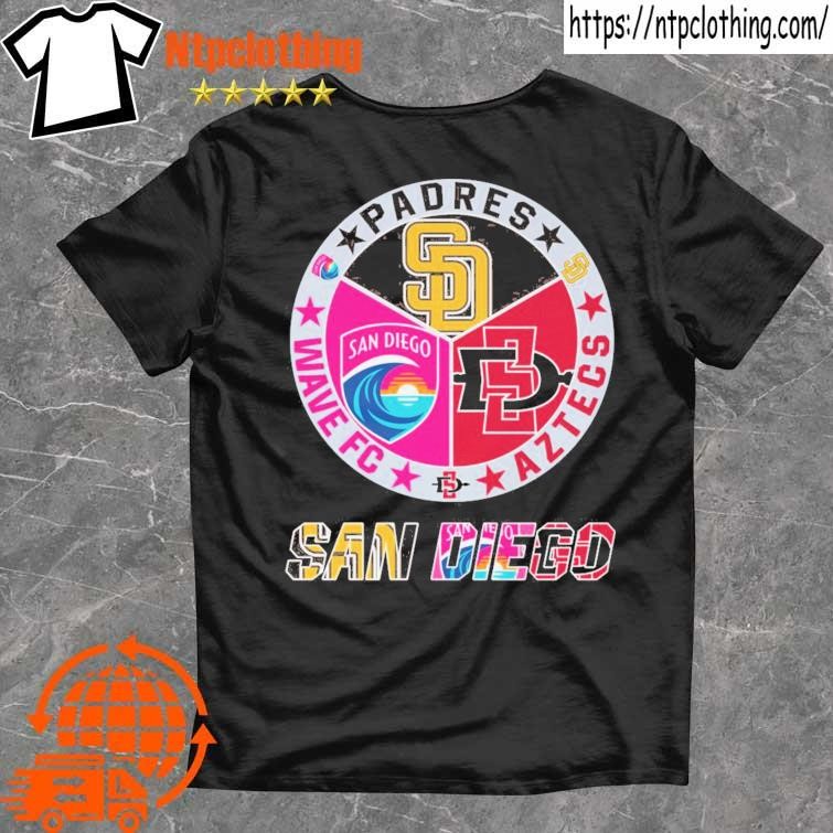 Official san Diego Padres Wave FC And Aztecs Shirt, hoodie, sweater, long  sleeve and tank top