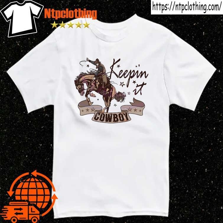Original vintage Western Keepin it Cowboy shirt