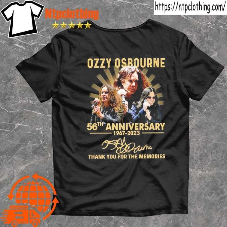 Ozzy Osbourne 56th Anniversary 1967-2023 thank You for the memories signature shirt