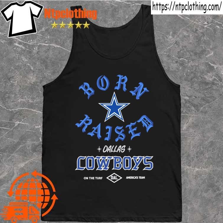 Official Born x raised Cowboys sign painter rocker t shirt