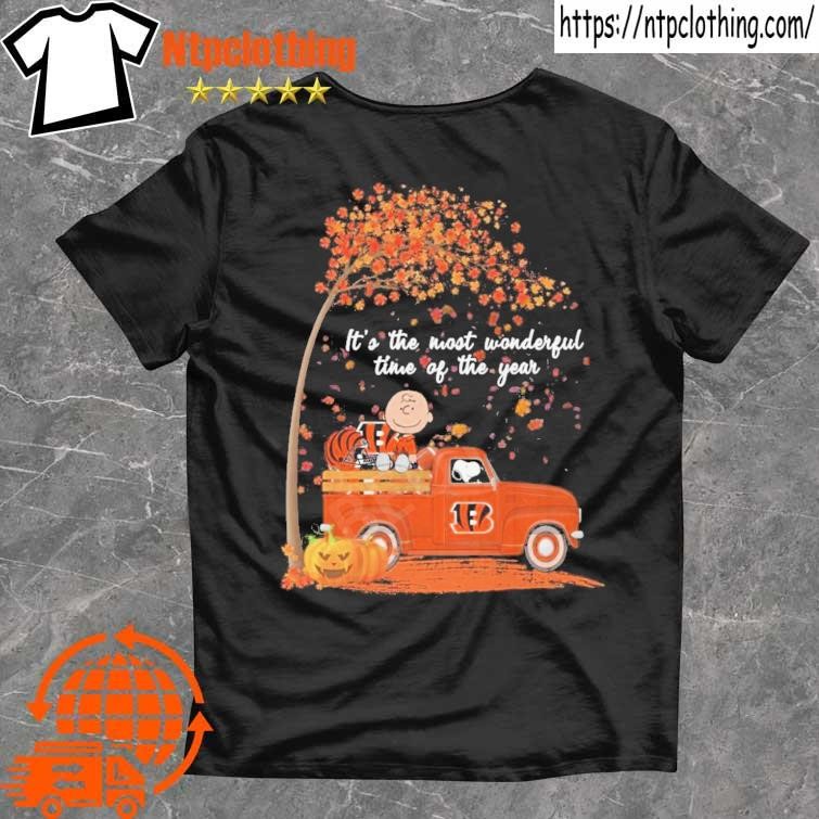 Official cincinnati Bengals Snoopy It's The Most Wonderful Time Of The Year  Shirt, hoodie, sweater, long sleeve and tank top