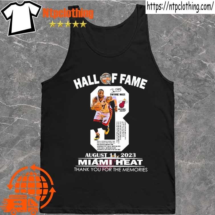 Official hall of fame basketball dwyane wade miamI heat T-shirt