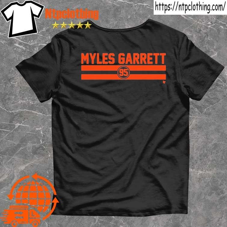 Myles Garrett Name Number Stripe Shirt, hoodie, sweater, long