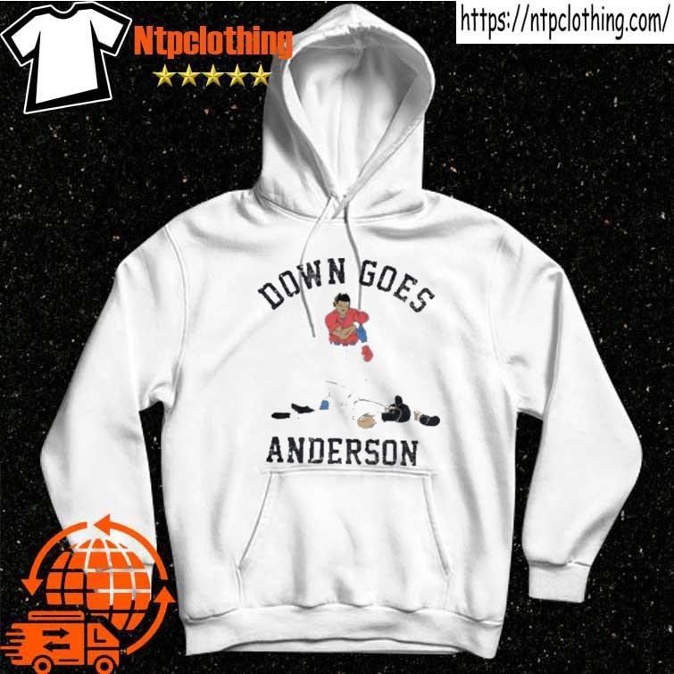 Official down Goes Anderson Jose Ramirez Vs Tim Anderson MLB black shirt,  hoodie, sweater, long sleeve and tank top