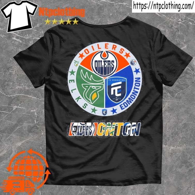 Official edmonton Oilers Edmonton Elks logo 2023 shirt