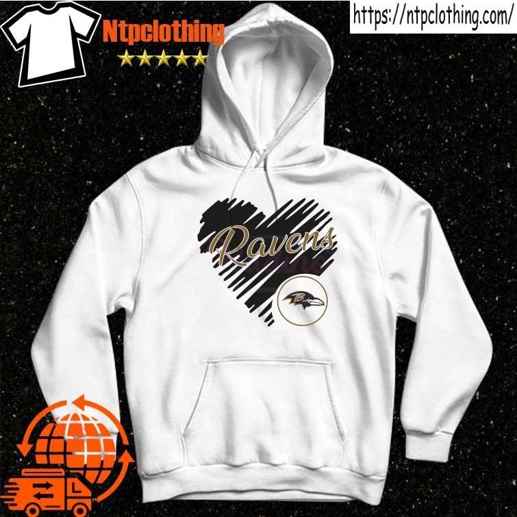 Heart Baltimore Ravens NFL logo shirt, hoodie, sweater and long sleeve