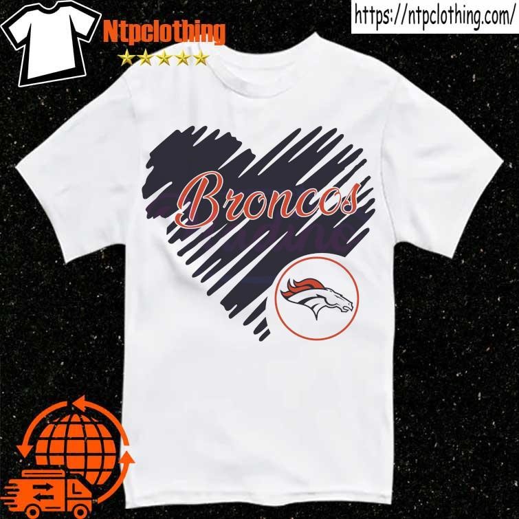 Heart Denver Broncos NFL Logo shirt