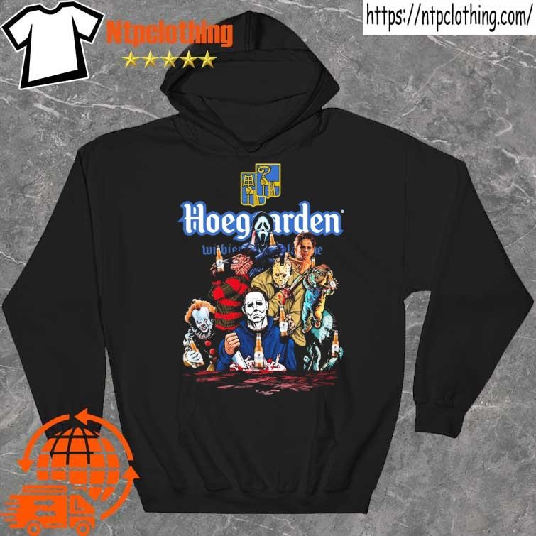 Official hoegaarden drink Horror movie characters Halloween shirt hoddie.jpg