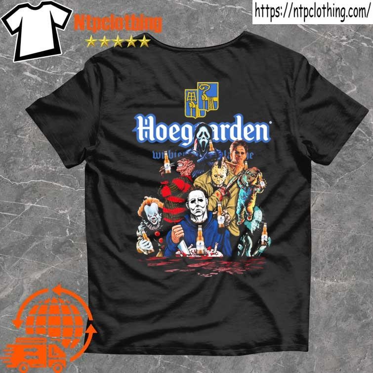 Official hoegaarden drink Horror movie characters Halloween shirt