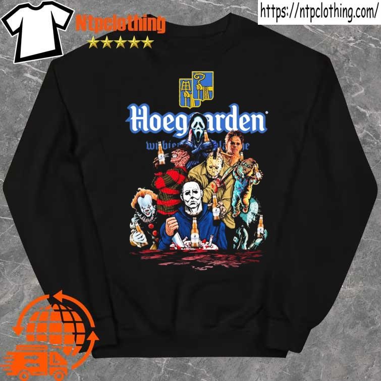 Official hoegaarden drink Horror movie characters Halloween shirt sweater.jpg