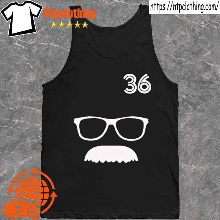 Eletees Jays Fans 36 Davis Schneider Glasses and Moustache Shirt