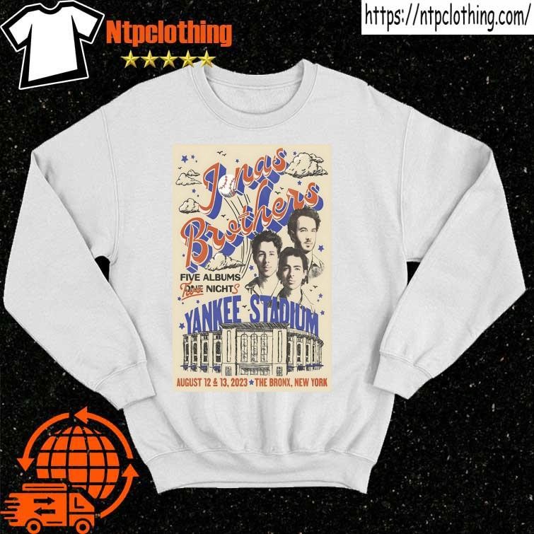 Jonas Brothers At Yankee Stadium New York Yankees August 12 & 13 2023 T- shirt,Sweater, Hoodie, And Long Sleeved, Ladies, Tank Top