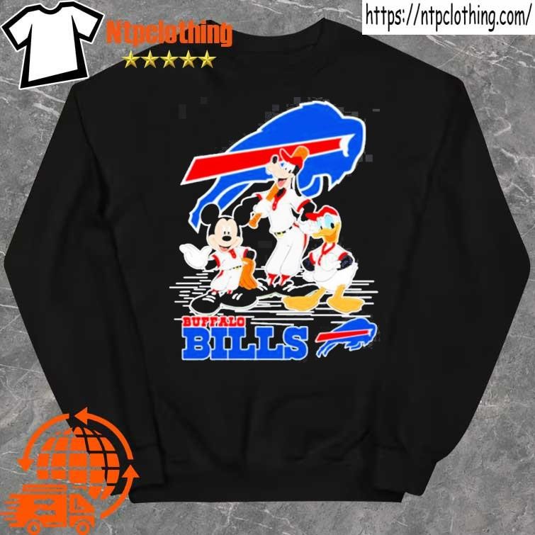 Buffalo Bills baseball logo Mickley Mouse cartoon characters shirt