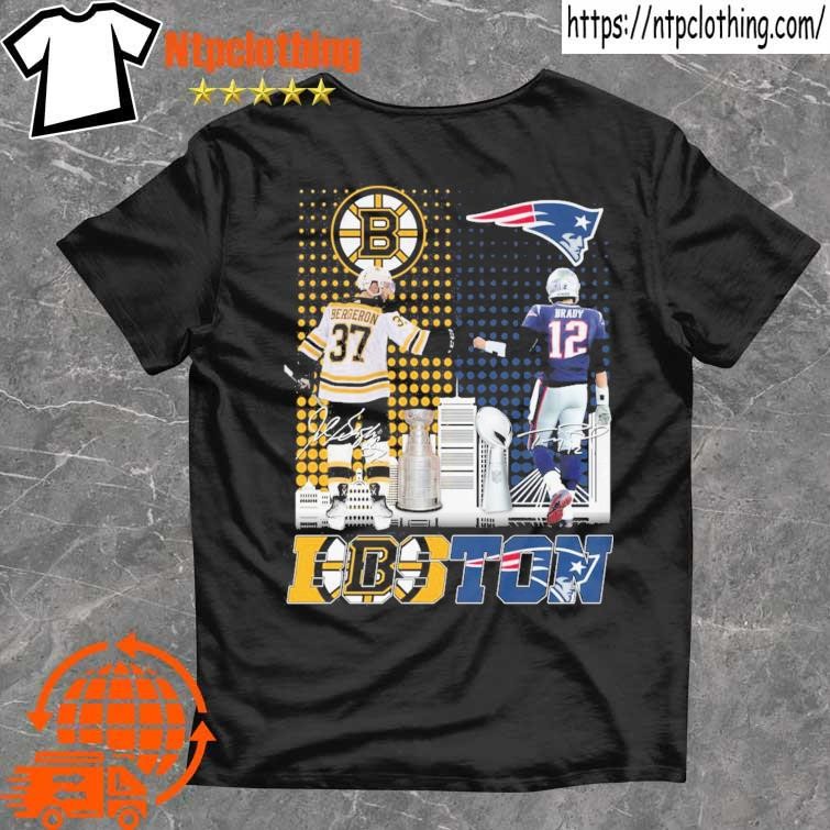 Boston Sports Patrice Bergeron And Tom Brady Signatures shirt, hoodie,  sweater, long sleeve and tank top