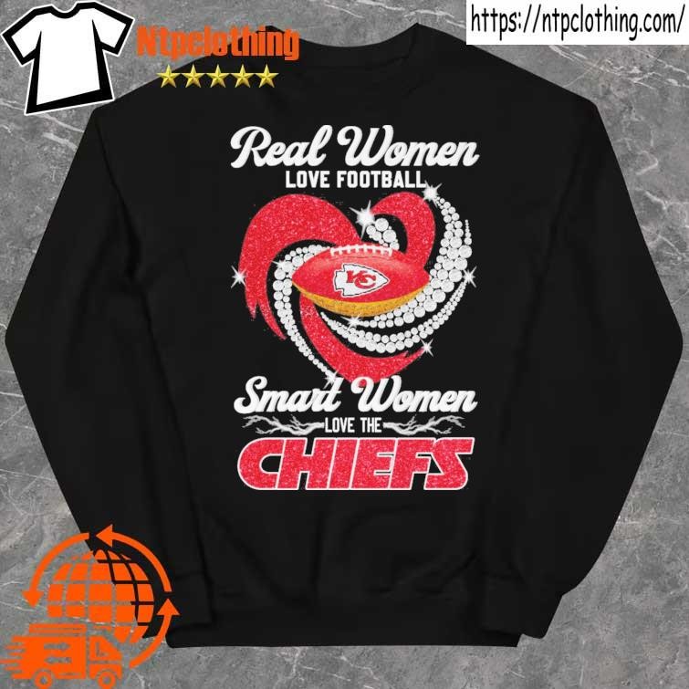 Real women love football smart women love the Kansas City Chiefs heart  diamond 2023 t-shirt, hoodie, sweater, long sleeve and tank top