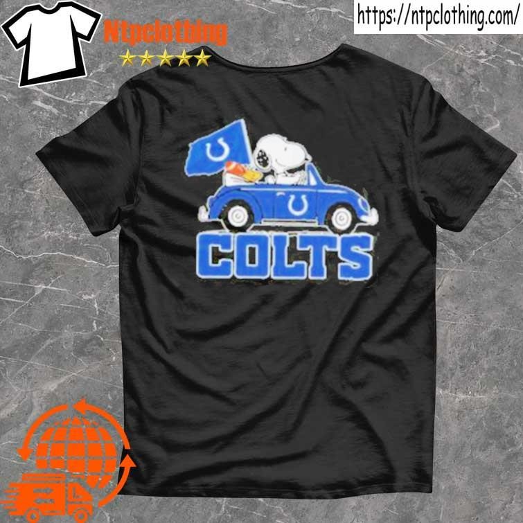 Snoopy and Woodstock drive Car Colts football shirt, hoodie