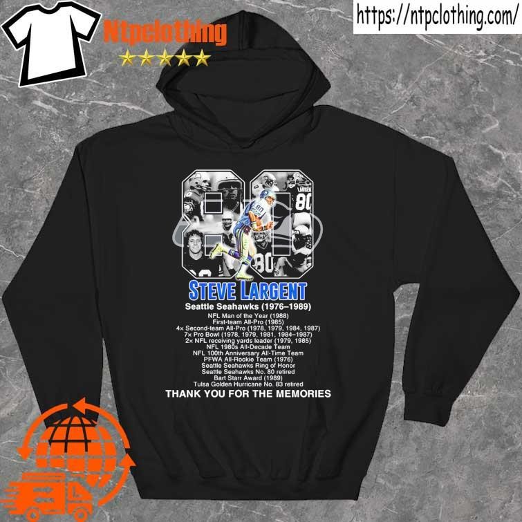 Official steve Largent Seattle Seahawks Thank You For The Memories Shirt,  hoodie, sweater, long sleeve and tank top