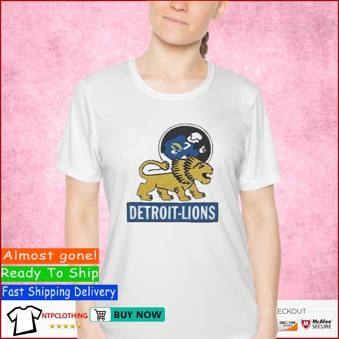 Vintage Detroit Lions Sweatshirt Tshirt Hoodie Mens Womens Kids